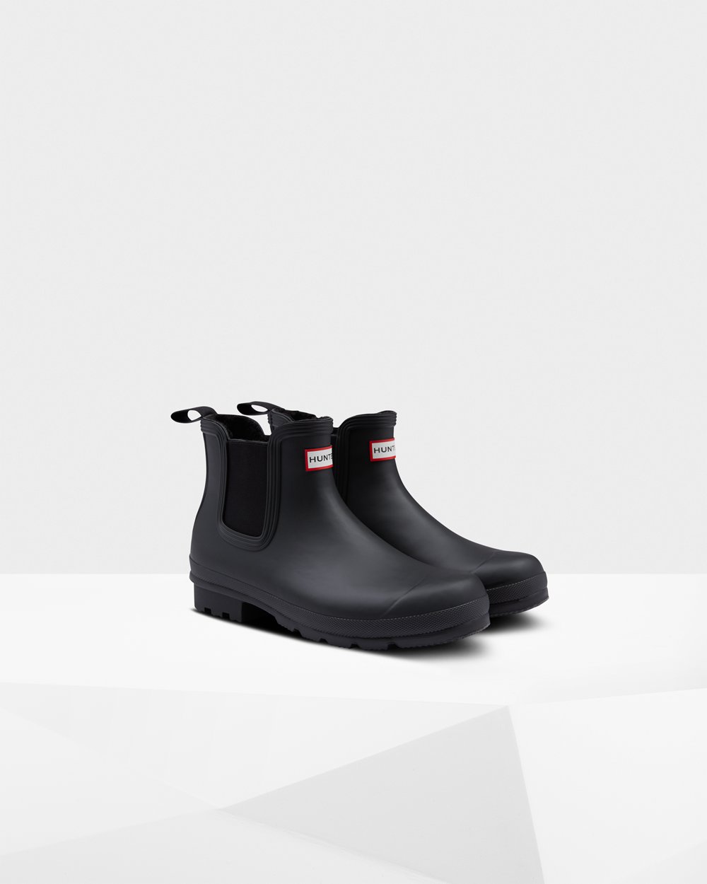 Mens Chelsea Boots - Hunter Original Insulated (03MUHNLWS) - Black